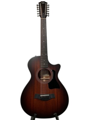 Lot 1000 - TAYLOR TWELVE STRING SEMI ACOUSTIC GUITAR