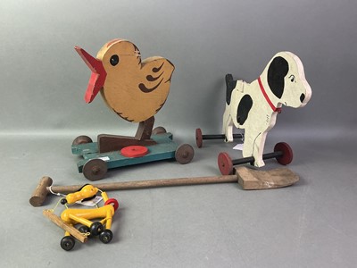 Lot 213 - GROUP OF VINTAGE WOODEN TOYS