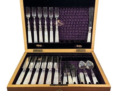 Lot 218 - SUITE OF SILVER PLATED CUTLERY