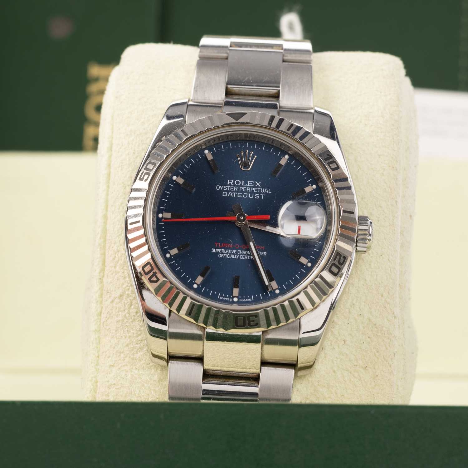 ROLEX OYSTER PERPETUAL DATEJUST TURN-O-GRAPH STAINLESS STEEL AUTOMATIC