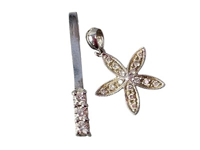 Lot 236 - TWO DIAMOND PENDANTS