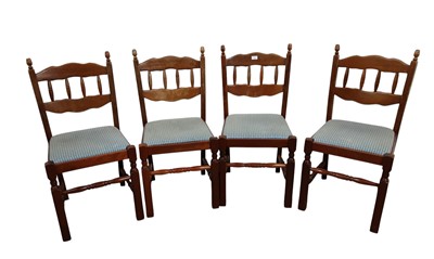 Lot 307 - SET OF FOUR MAHOGANY DINING CHAIRS