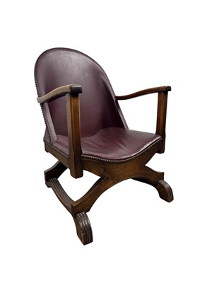 Lot 308 - CHILD'S MAHOGANY ARMCHAIR
