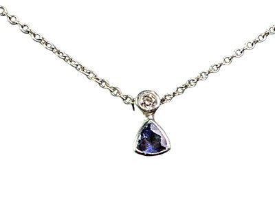 Lot 456 - COLLECTION OF TANZANITE AND OTHER PENDANTS ON CHAINS