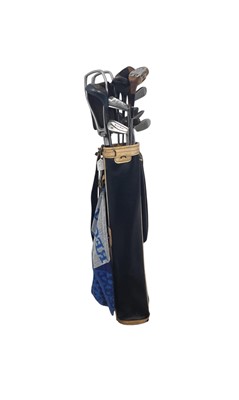 Lot 251 - SHOOTING STICK AND GOLF CLUBS