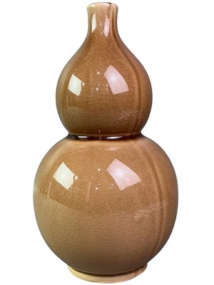 Lot 396 - CHINESE STYLE CERAMIC DOUBLE GOURD SHAPED VASE