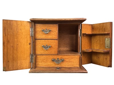 Lot 347 - VICTORIAN OAK SMOKERS CABINET