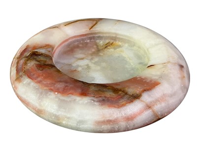 Lot 399 - ALABASTER CIRCULAR PIN DISH