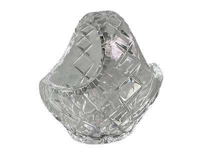 Lot 403 - THREE SMALL CLEAR GLASS POSY BASKETS