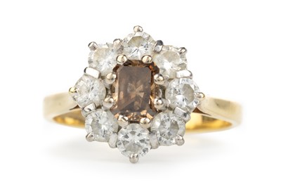 Lot 454 - COGNAC DIAMOND CLUSTER RING