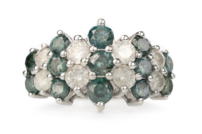 Lot 455 - TREATED BLUE DIAMOND DRESS RING