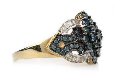 Lot 461 - TREATED BLUE DIAMOND DRESS RING