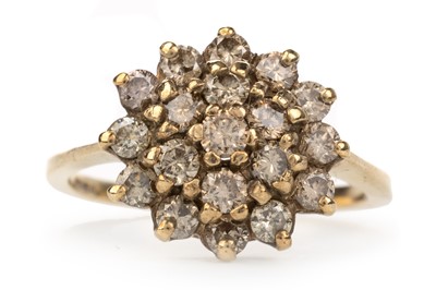 Lot 464 - COGNAC DIAMOND CLUSTER RING