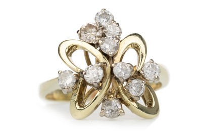 Lot 486 - DIAMOND BUTTERFLY RING