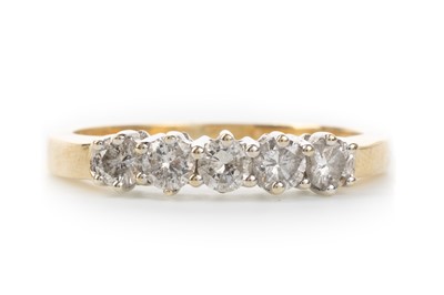 Lot 503 - DIAMOND FIVE STONE RING