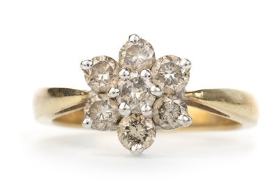 Lot 518 - DIAMOND CLUSTER RING
