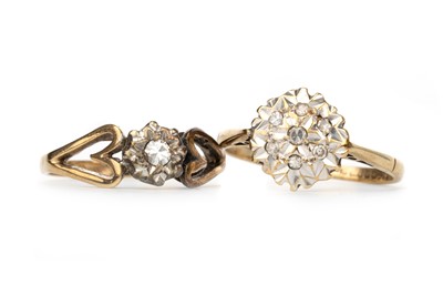 Lot 523 - TWO DIAMOND RINGS