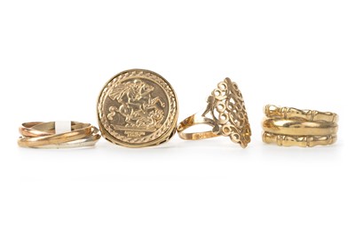 Lot 560 - FOUR GOLD RINGS