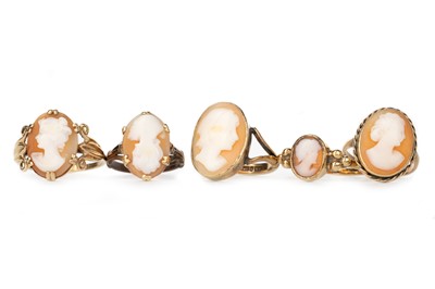 Lot 580 - FIVE CAMEO RINGS