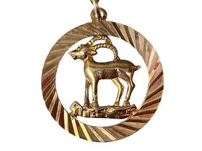 Lot 477 - CAPRICORN ZODIAC PENDANT