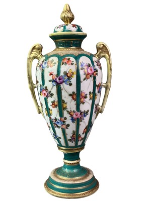 Lot 384 - JAPANESE VASE AND COVER