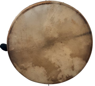 Lot 462 - IRISH PIG SKIN AND WOOD DRUM