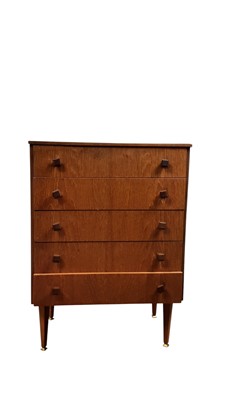 Lot 465 - TEAK CHEST OF DRAWERS