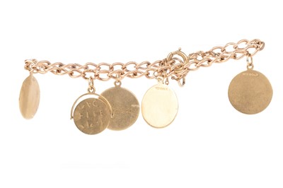 Lot 524 - GOLD CHARM BRACELET