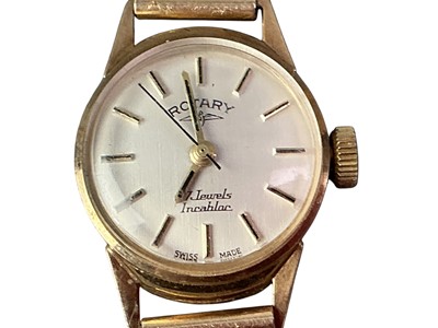 Lot 413 - ROTARY GOLD CASED WRIST WATCH