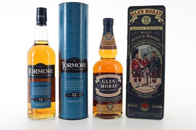 Lot 21 - GLEN MORAY 16 YEAR OLD HIGHLAND REGIMENTS AND TOREMORE 12 YEAR OLD