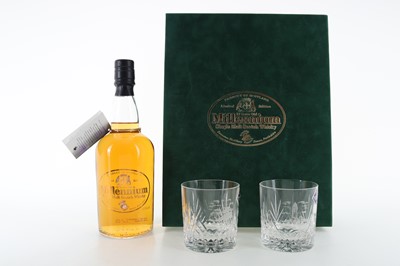 Lot 31 - DEANSTON 12 YEAR OLD MILLENNIUM WITH 2 GLASSES