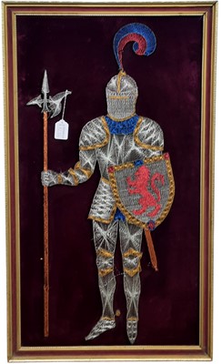Lot 429 - TWO STRING ART MEDIEVAL KNIGHT PORTRAITS