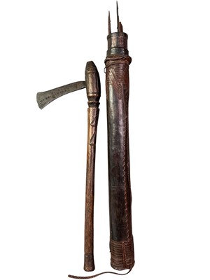 Lot 441 - REPLICA SET OF SPEARS, WITH QUIVER