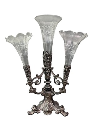 Lot 532 - SILVER PLATED EPERGNE