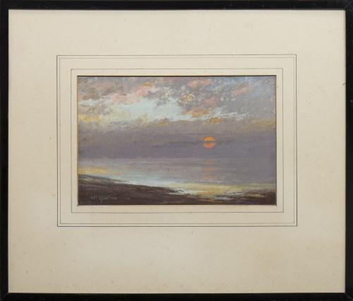 Lot 100 - WILLIAM GUTHRIE, SUNSET pastel on paper,...