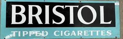 Lot 608 - BRISTOL TIPPED CIGARETTES ADVERTISEMENT SIGN