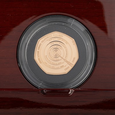 Lot 13 - JOHN LOGIE BAIRD 2021 UK 50P GOLD PROOF COIN