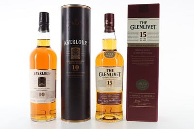 Lot 153 - ABERLOUR 10 YEAR OLD AND GLENLIVET 15 YEAR OLD
