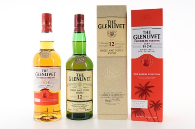 Lot 241 - GLENLIVET 12 YEAR OLD AND CARIBBEAN RESERVE