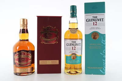 Lot 211 - GLENLIVET 12 YEAR OLD AND CHIVAS REGAL EXTRA