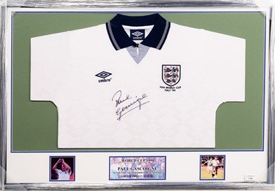 Lot 1706 - PAUL GASCOIGNE, SIGNED ENGLAND 1990 SHIRT