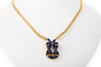 Lot 439 - LAPIS LAZULI NECKLET