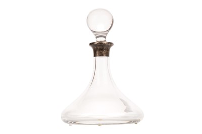Lot 973 - SILVER COLLARED SHIP'S DECANTER
