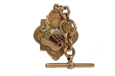 Lot 1709 - GOLD AND ENAMEL MEDAL