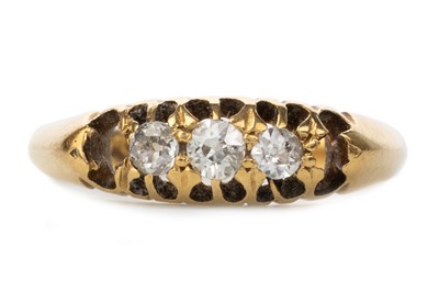 Lot 493 - PARTIAL DIAMOND DRESS RING