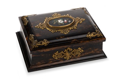 Lot 1252 - MID VICTORIAN COROMANDEL JEWELLERY CASKET