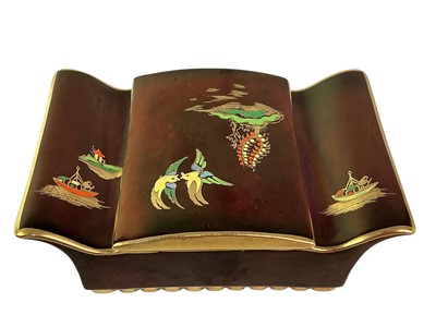 Lot 21 - CARLTON WARE TRINKET DISH AND COVER