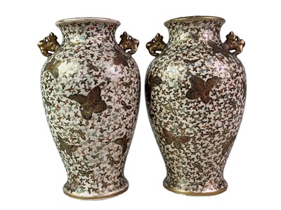 Lot 2 - PAIR OF JAPANESE SATSUMA VASES