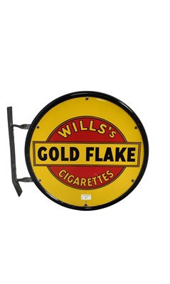 Lot 627 - 'WILLS'S GOLD FLAKE CIGARETTES', DOUBLE SIDED ADVERTISEMENT SIGN