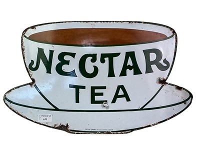 Lot 631 - 'NECTAR TEA', ENAMELLED ADVERTISEMENT SIGN